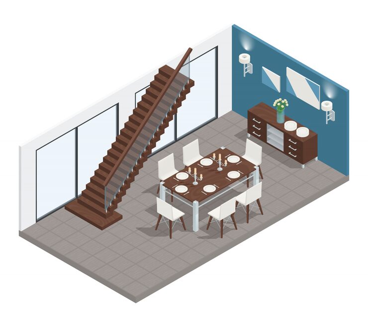 Dining Table & SS Staircase Railing